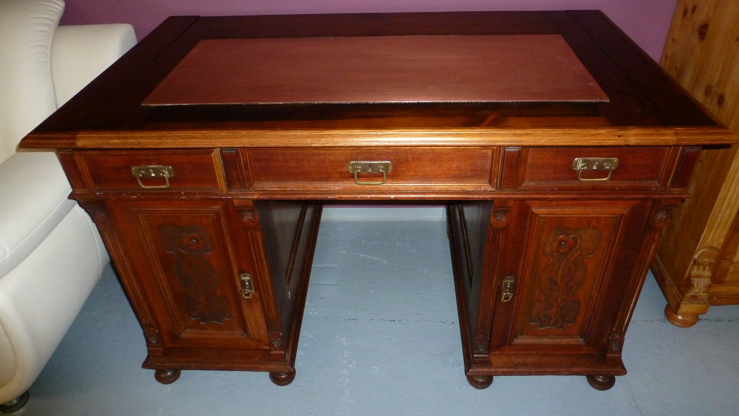 Schreibtisch "Kupferplatte" – Bild 2